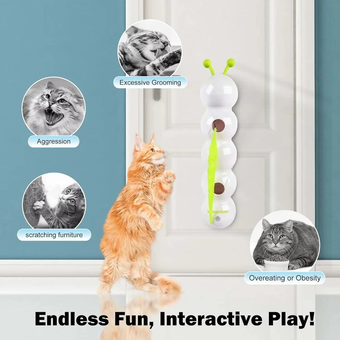 The Toy Pets™ Smart teasing Cat Toy with Tail