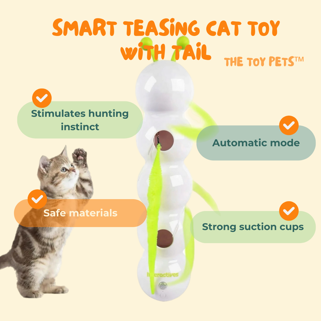 The Toy Pets™ Smart teasing Cat Toy with Tail