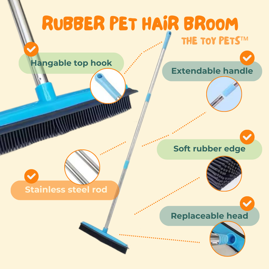 The Toy Pets™ Rubber Pet Hair Broom