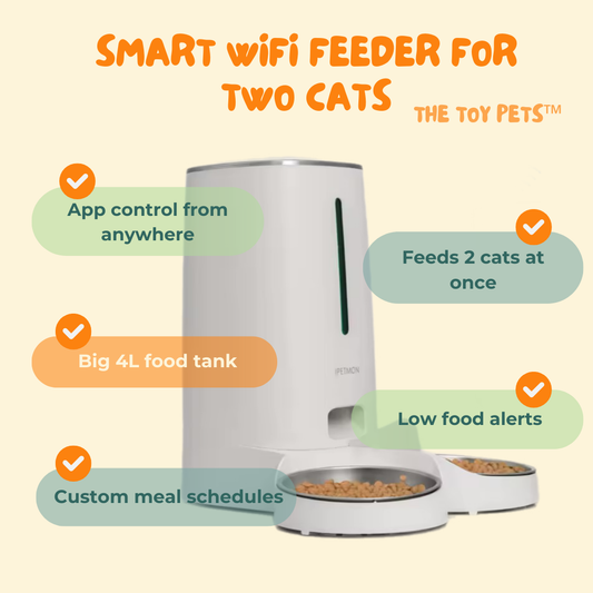 The Toy Pets™ Smart WiFi Feeder for Two Cats