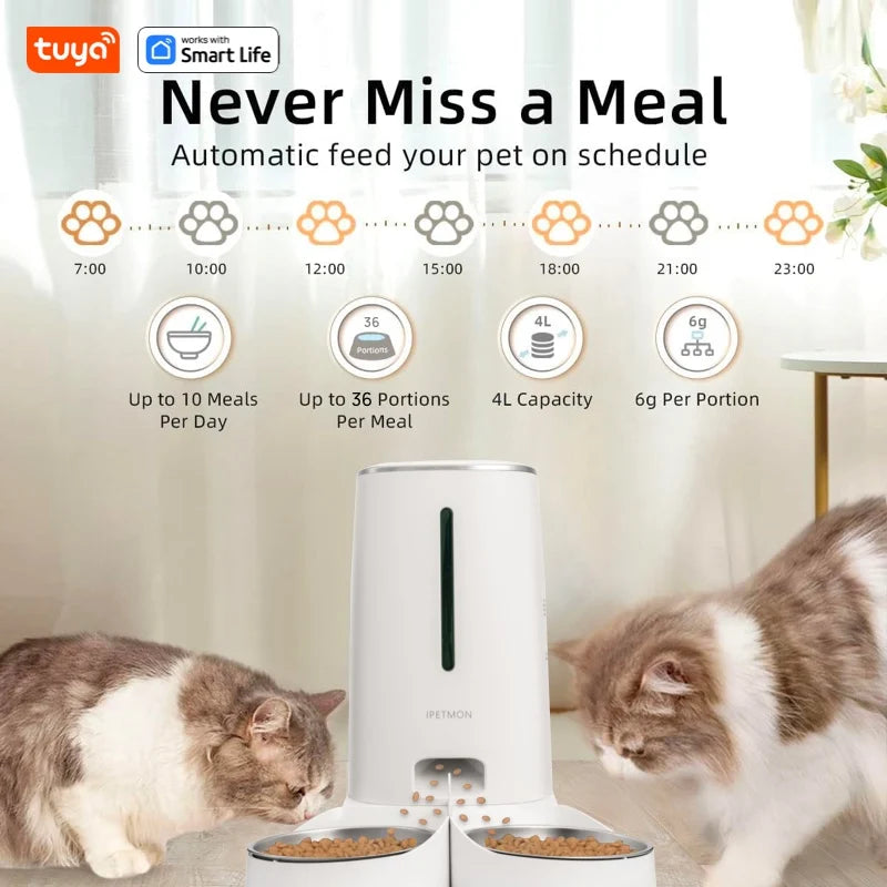 The Toy Pets™ Smart WiFi Feeder for Two Cats